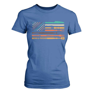 BBQ T Shirt For Women With American Flag Brisket Butts Ribs and Freedom Grilling Gifts TS10 Royal Blue Print Your Wear