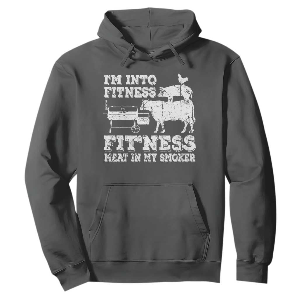 Funny BBQ Hoodie Meat Smoking Barbeque Griller Grilling Gifts TS10 Dark Heather Print Your Wear
