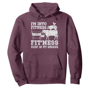 Funny BBQ Hoodie Meat Smoking Barbeque Griller Grilling Gifts TS10 Maroon Print Your Wear