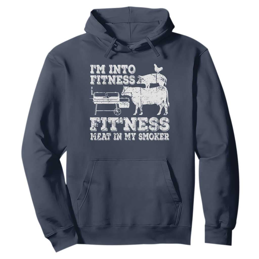 Funny BBQ Hoodie Meat Smoking Barbeque Griller Grilling Gifts TS10 Navy Print Your Wear