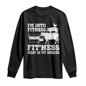 Funny BBQ Long Sleeve Shirt Meat Smoking Barbeque Griller Grilling Gifts TS10 Black Print Your Wear