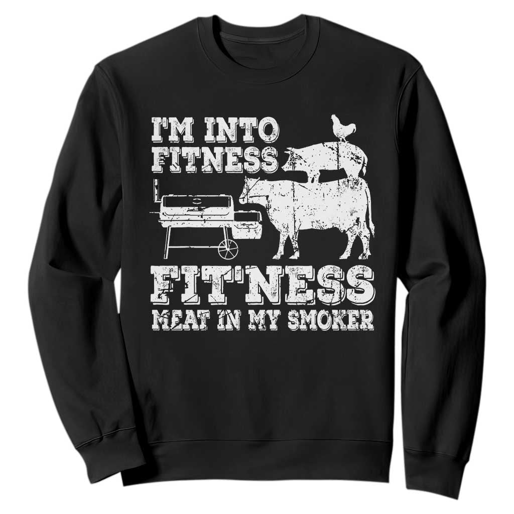 Funny BBQ Sweatshirt Meat Smoking Barbeque Griller Grilling Gifts TS10 Black Print Your Wear