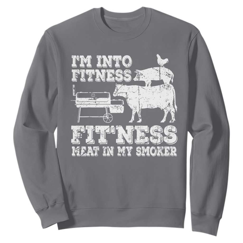 Funny BBQ Sweatshirt Meat Smoking Barbeque Griller Grilling Gifts TS10 Charcoal Print Your Wear
