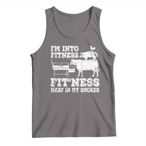Funny BBQ Tank Top Meat Smoking Barbeque Griller Grilling Gifts TS10 Deep Heather Print Your Wear