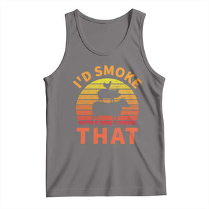 Funny BBQ Tank Top I'd Smoke That Barbecue Retro Grilling Gifts TS10 Deep Heather Print Your Wear