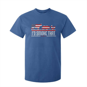 BBQ T Shirt For Kid 4th July I'd Smoke That Patriot Barbeque Cook Chef TS10 Royal Blue Print Your Wear