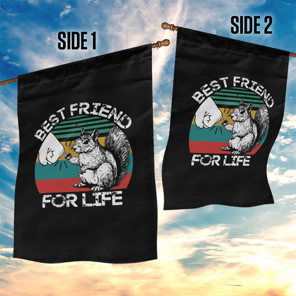 Squirrel Lover Garden Flag Funny Vintage Squirrel Gift Best Friend For Life TS10 Print Your Wear
