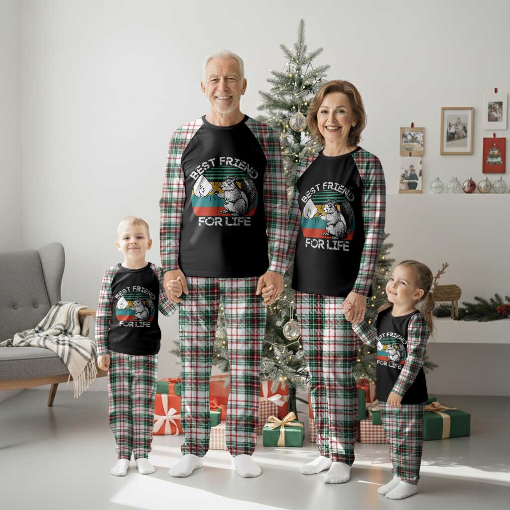 Squirrel Lover Plaid Pajama Set Funny Vintage Squirrel Gift Best Friend For Life TS10 Christmas Plaid Print Your Wear