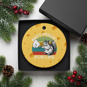 Squirrel Lover Ceramic Ornament Funny Vintage Squirrel Gift Best Friend For Life TS10 1pc Yellow Cheese Print Your Wear