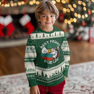 Squirrel Lover Ugly Christmas Sweater Funny Vintage Squirrel Gift Best Friend For Life TS10 Forest Green Beige Print Your Wear