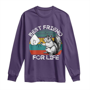 Squirrel Lover Long Sleeve Shirt Funny Vintage Squirrel Gift Best Friend For Life TS10 Purple Print Your Wear