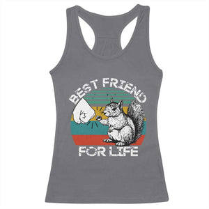 Squirrel Lover Racerback Tank Top Funny Vintage Squirrel Gift Best Friend For Life TS10 Charcoal Print Your Wear