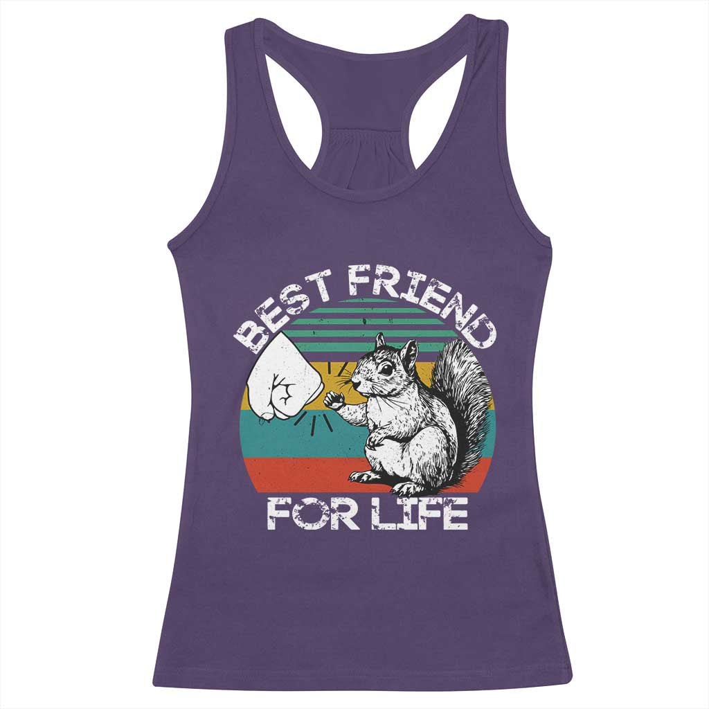 Squirrel Lover Racerback Tank Top Funny Vintage Squirrel Gift Best Friend For Life TS10 Purple Print Your Wear