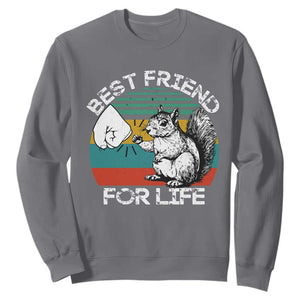 Squirrel Lover Sweatshirt Funny Vintage Squirrel Gift Best Friend For Life TS10 Charcoal Print Your Wear