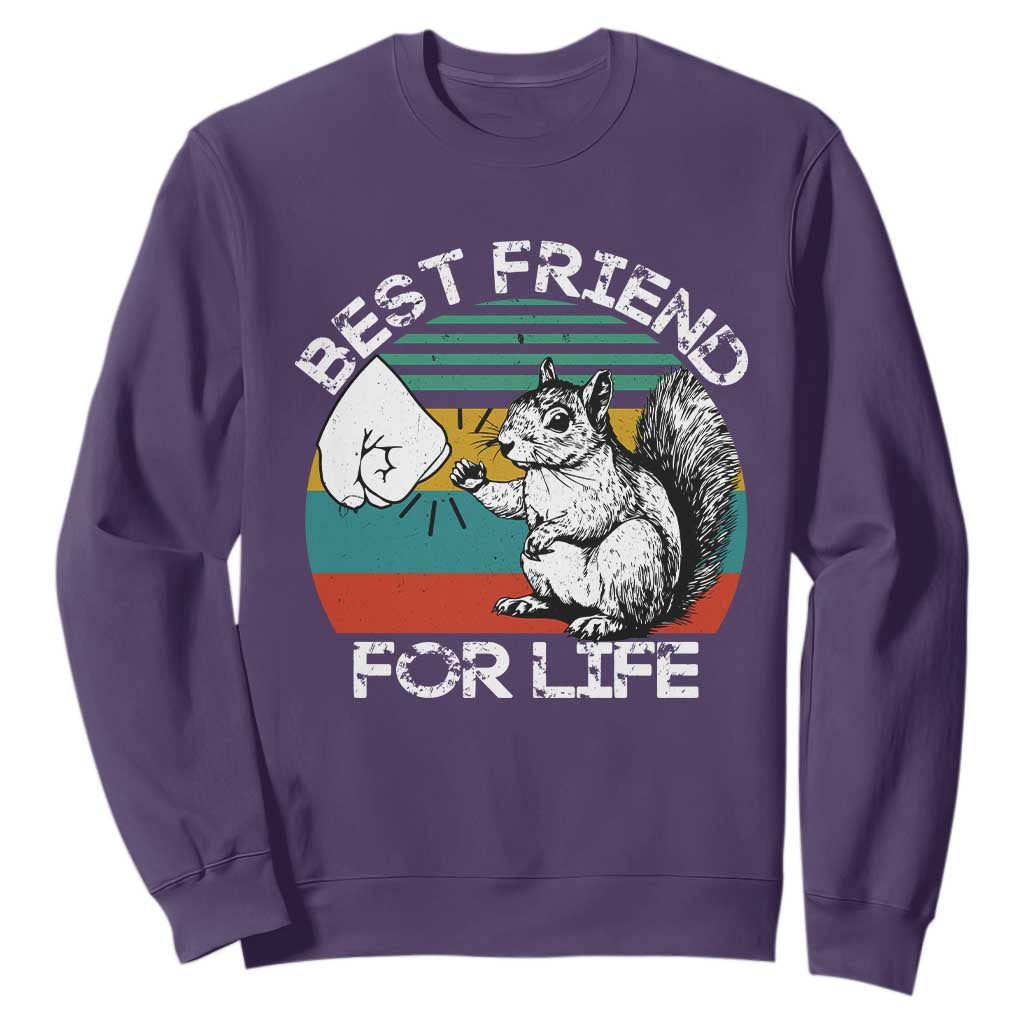 Squirrel Lover Sweatshirt Funny Vintage Squirrel Gift Best Friend For Life TS10 Purple Print Your Wear