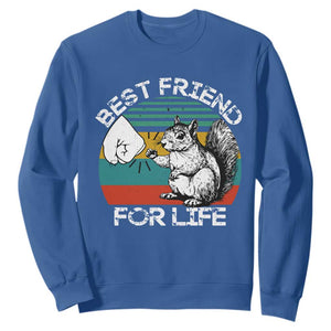Squirrel Lover Sweatshirt Funny Vintage Squirrel Gift Best Friend For Life TS10 Royal Blue Print Your Wear