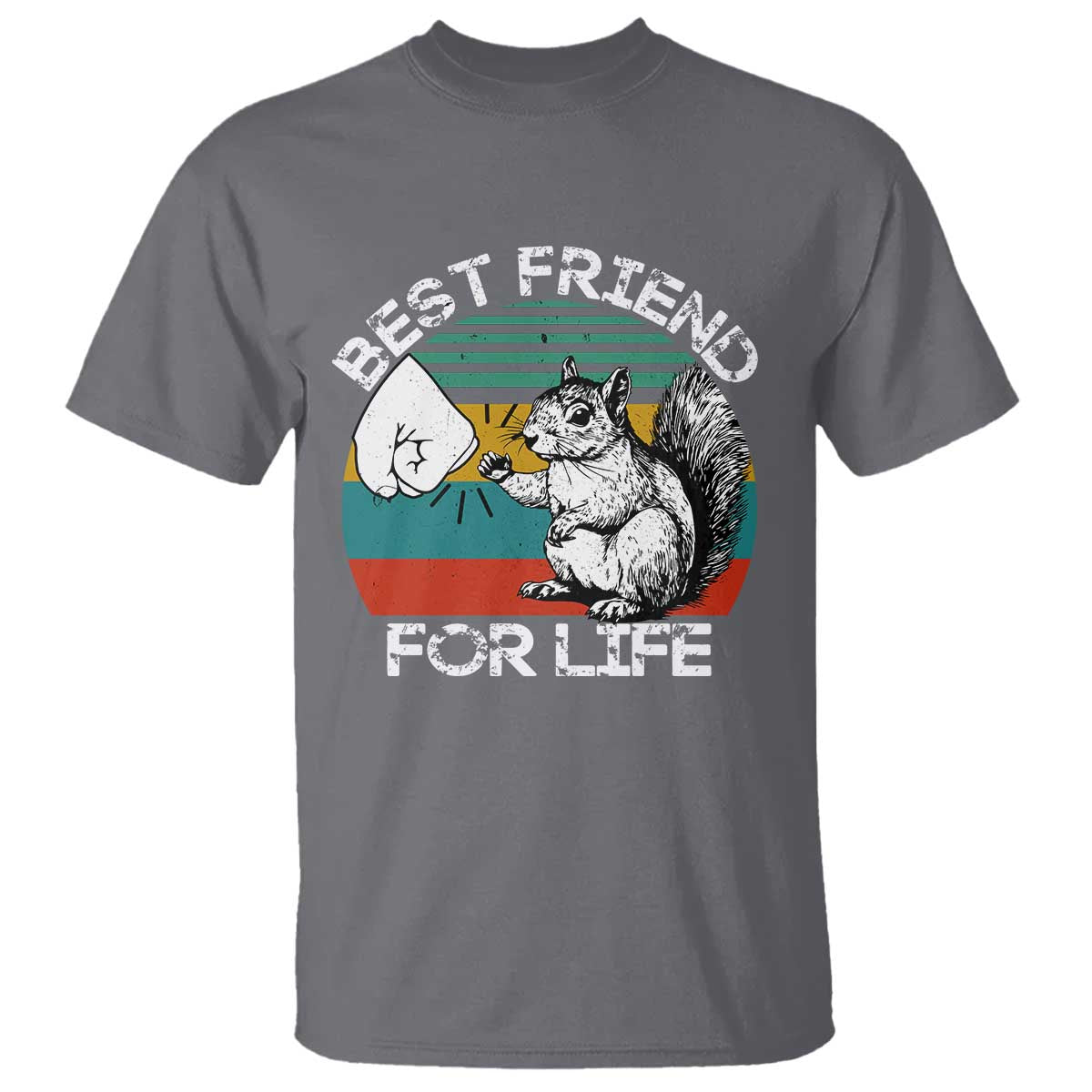 Squirrel Lover T Shirt Funny Vintage Squirrel Gift Best Friend For Life TS10 Charcoal Print Your Wear