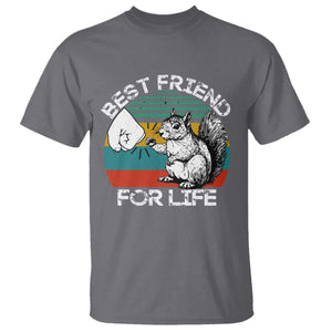 Squirrel Lover T Shirt Funny Vintage Squirrel Gift Best Friend For Life TS10 Charcoal Print Your Wear