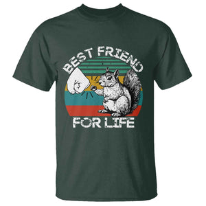 Squirrel Lover T Shirt Funny Vintage Squirrel Gift Best Friend For Life TS10 Dark Forest Green Print Your Wear