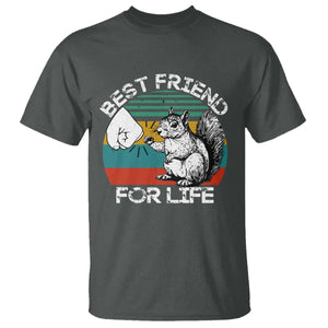 Squirrel Lover T Shirt Funny Vintage Squirrel Gift Best Friend For Life TS10 Dark Heather Print Your Wear