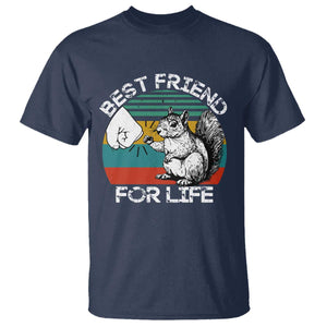 Squirrel Lover T Shirt Funny Vintage Squirrel Gift Best Friend For Life TS10 Navy Print Your Wear