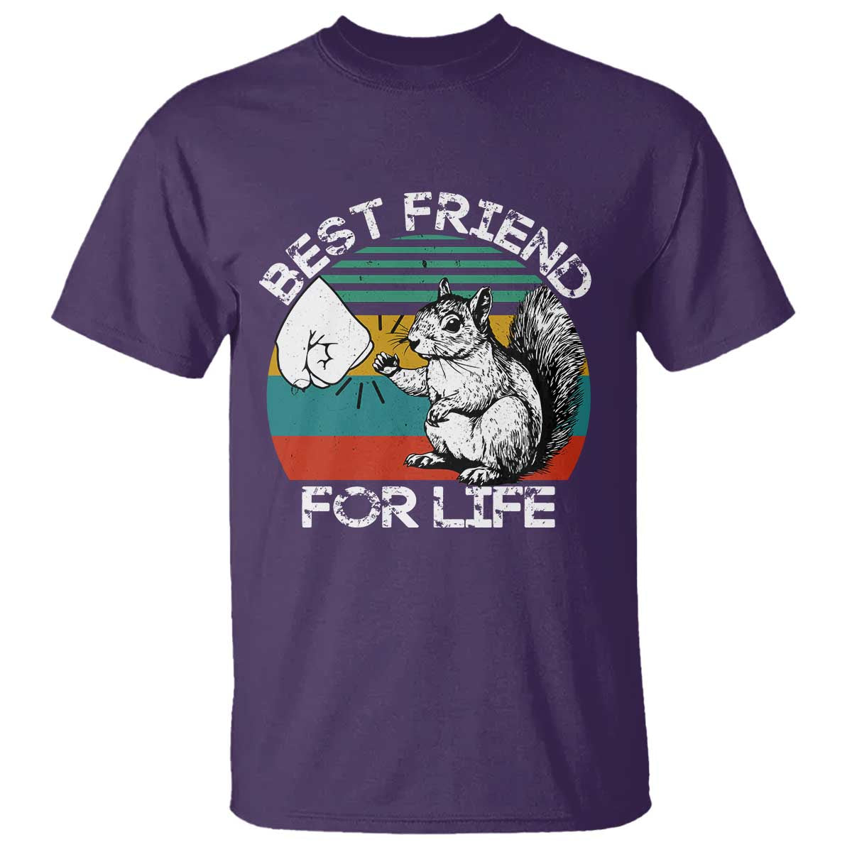 Squirrel Lover T Shirt Funny Vintage Squirrel Gift Best Friend For Life TS10 Purple Print Your Wear