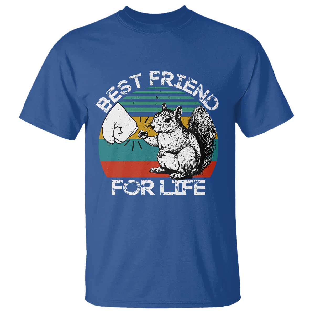 Squirrel Lover T Shirt Funny Vintage Squirrel Gift Best Friend For Life TS10 Royal Blue Print Your Wear