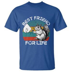 Squirrel Lover T Shirt Funny Vintage Squirrel Gift Best Friend For Life TS10 Royal Blue Print Your Wear