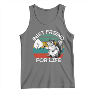 Squirrel Lover Tank Top Funny Vintage Squirrel Gift Best Friend For Life TS10 Black Heather Print Your Wear
