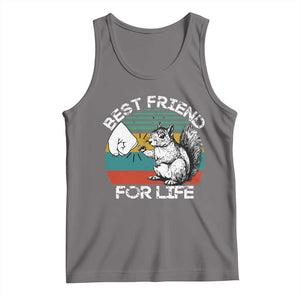 Squirrel Lover Tank Top Funny Vintage Squirrel Gift Best Friend For Life TS10 Deep Heather Print Your Wear