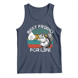 Squirrel Lover Tank Top Funny Vintage Squirrel Gift Best Friend For Life TS10 Navy Print Your Wear