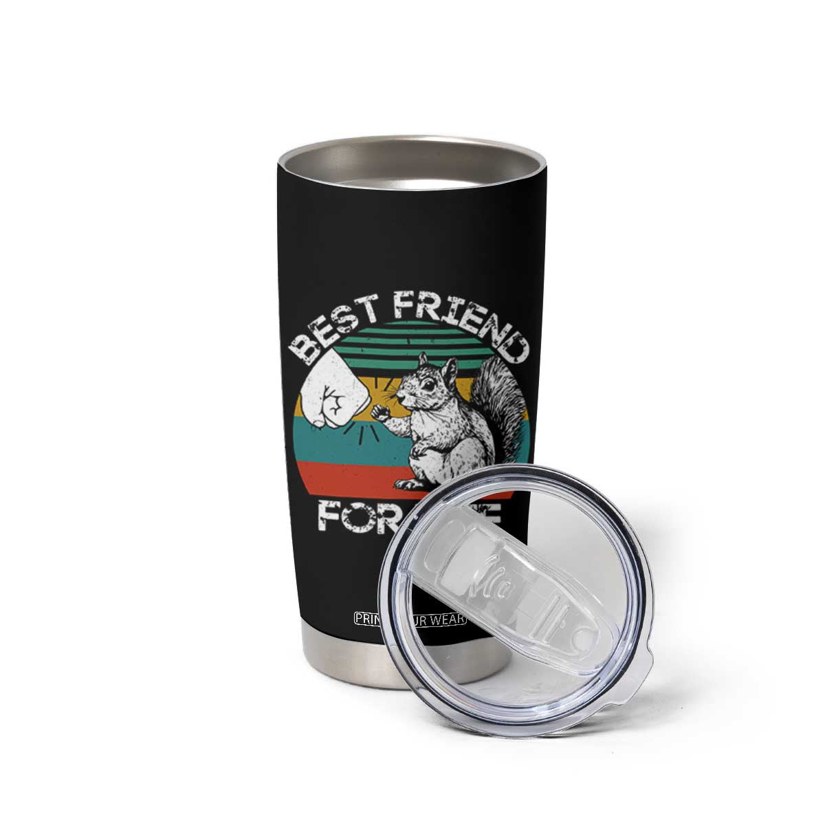 Squirrel Lover Tumbler Cup Funny Vintage Squirrel Gift Best Friend For Life TS10 Print Your Wear
