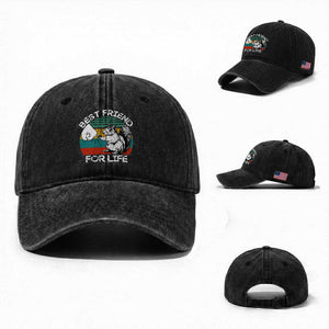 Squirrel Lover Washed Cotton Baseball Cap Funny Vintage Squirrel Gift Best Friend For Life TS10 Washed Cap Universal Fit Black Print Your Wear