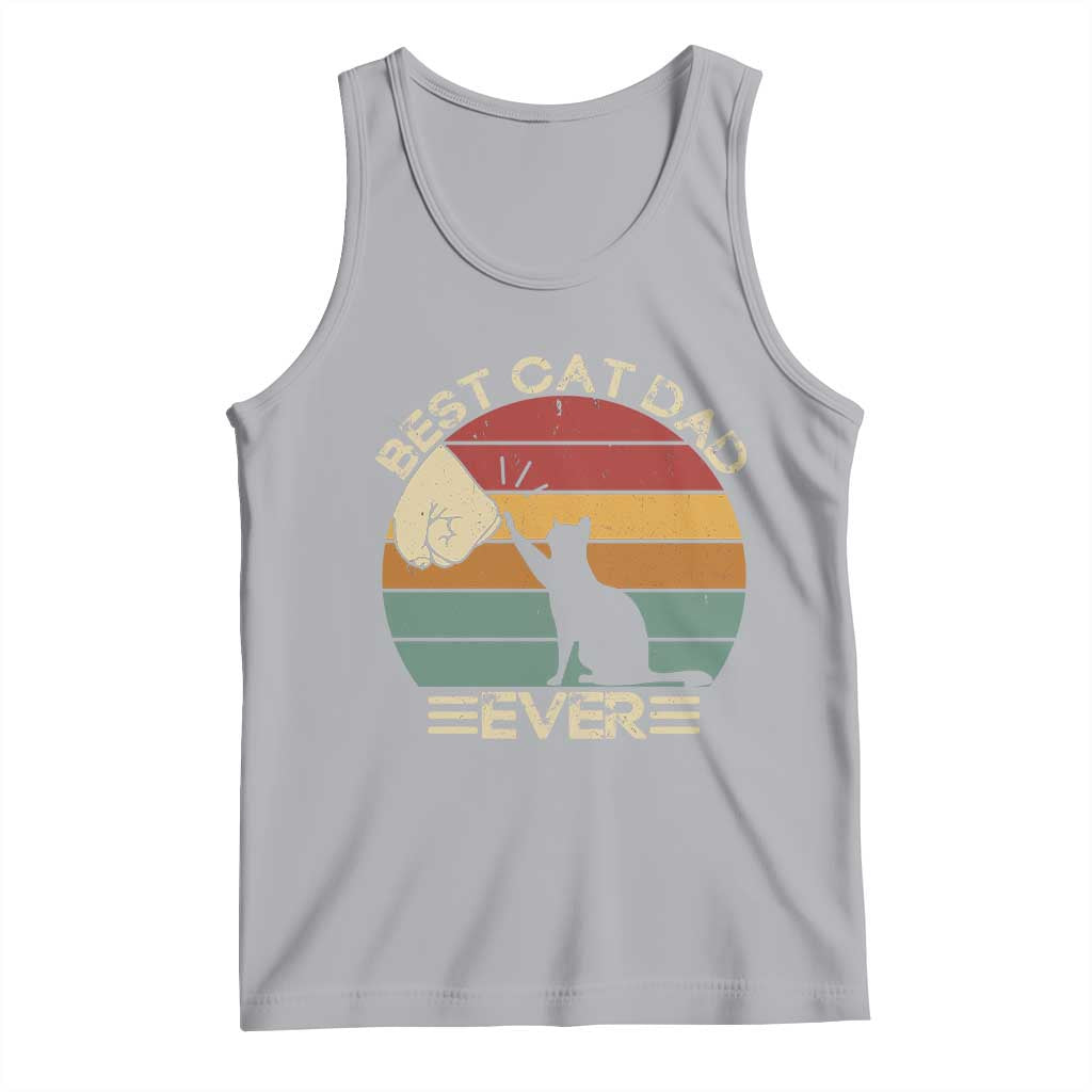 Best Cat Dad Ever Tank Top Funny Cat Lover Gift Fathers Day TS10 Athletic Heather Print Your Wear