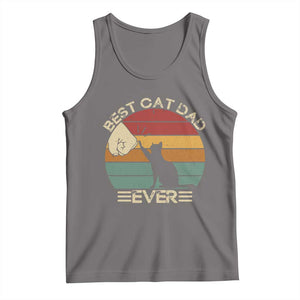 Best Cat Dad Ever Tank Top Funny Cat Lover Gift Fathers Day TS10 Deep Heather Print Your Wear