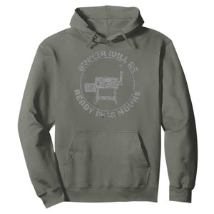 BBQ Hoodie Dinner Will Be Ready in 18 Hours Meat Smoker TS10 Military Green Print Your Wear