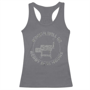 BBQ Racerback Tank Top Dinner Will Be Ready in 18 Hours Meat Smoker TS10 Charcoal Print Your Wear