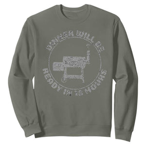 BBQ Sweatshirt Dinner Will Be Ready in 18 Hours Meat Smoker TS10 Military Green Print Your Wear