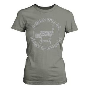 BBQ T Shirt For Women Dinner Will Be Ready in 18 Hours Meat Smoker TS10 Military Green Print Your Wear