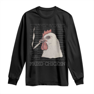 Fried Chicken 420 Long Sleeve Shirt Funny Weed Stoner Cannabis TS10 Black Print Your Wear