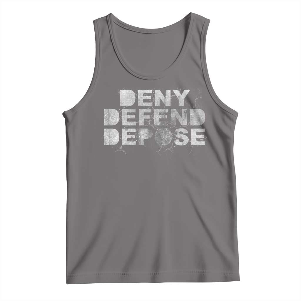 Deny Defend Depose Tank Top Unisex Classic TS10 Deep Heather Print Your Wear