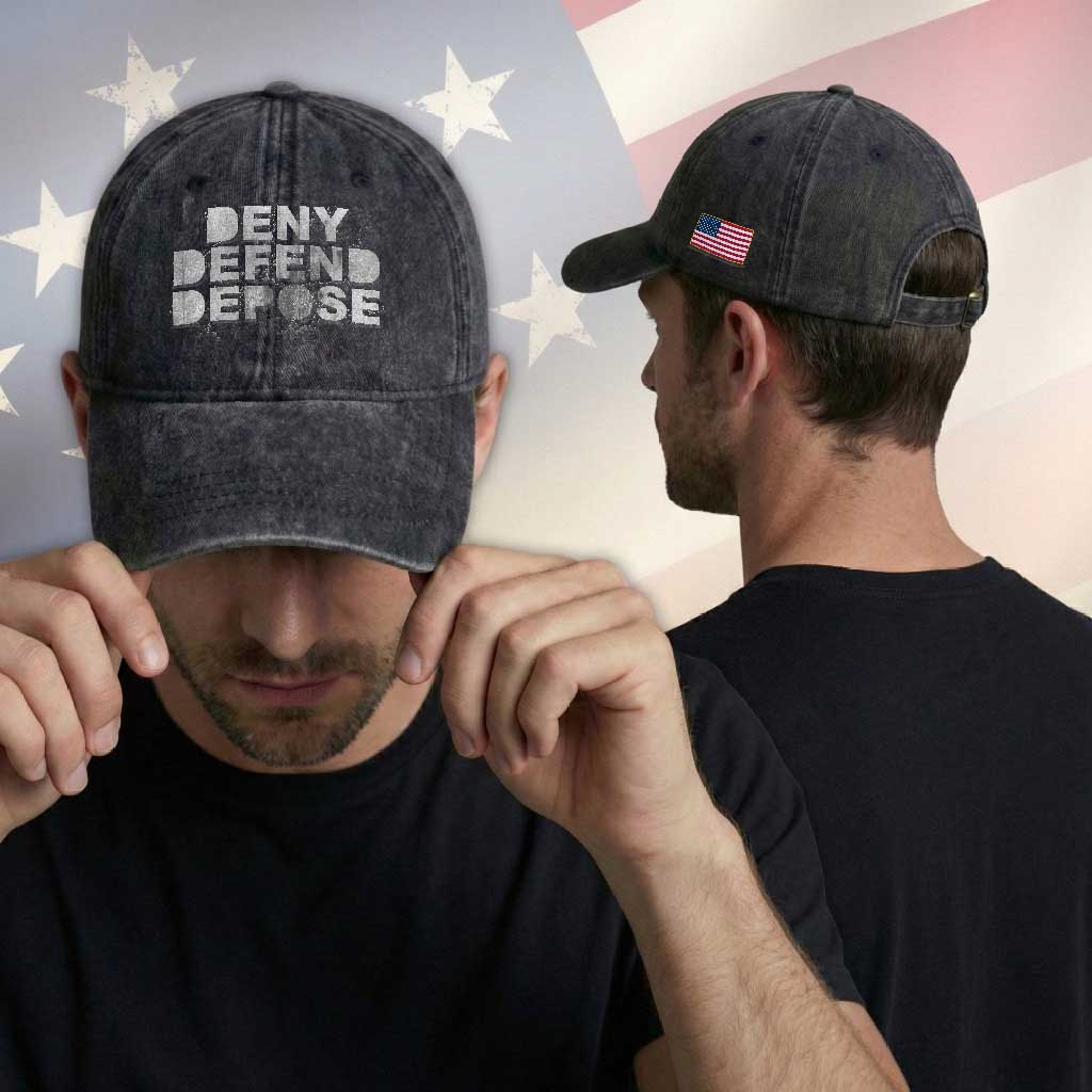 Deny Defend Depose Washed Cotton Baseball Cap Unisex Classic TS10 Print Your Wear