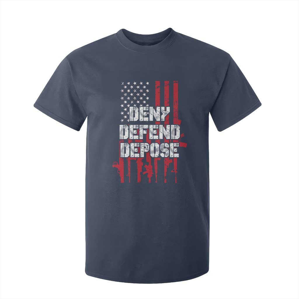 Deny Defend Depose T Shirt For Kid Guns American Flag TS10 Navy Print Your Wear