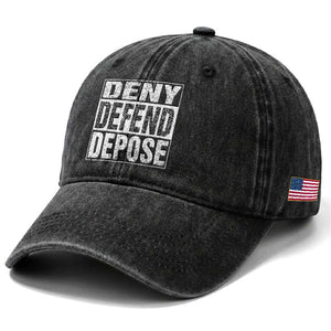 Deny Defend Depose Washed Cotton Baseball Cap Healthcare TS10 Print Your Wear