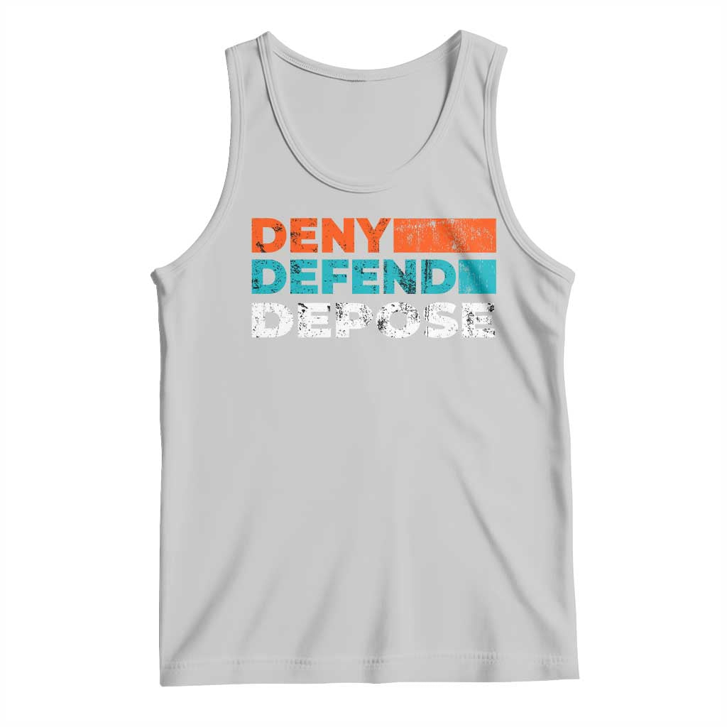 Deny Defend Depose Tank Top Vintage Retro TS10 Ash Print Your Wear