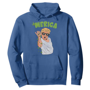 Trump Bae Smoking Weed Cannabis Hoodie Merica Funny Marijuana Bud Stoner 420 Gift TS10 Royal Blue Print Your Wear