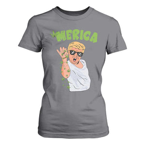 Trump Bae Smoking Weed Cannabis T Shirt For Women Merica Funny Marijuana Bud Stoner 420 Gift TS10 Charcoal Print Your Wear