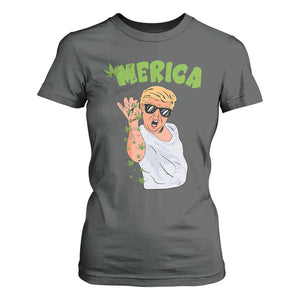 Trump Bae Smoking Weed Cannabis T Shirt For Women Merica Funny Marijuana Bud Stoner 420 Gift TS10 Dark Heather Print Your Wear