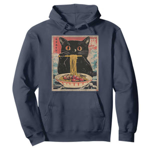 Japanese Ramen Hoodie Funny Graphic Tees Foodies Kawaii Cat Anime Gifts TS10 Navy Print Your Wear