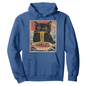 Japanese Ramen Hoodie Funny Graphic Tees Foodies Kawaii Cat Anime Gifts TS10 Royal Blue Print Your Wear